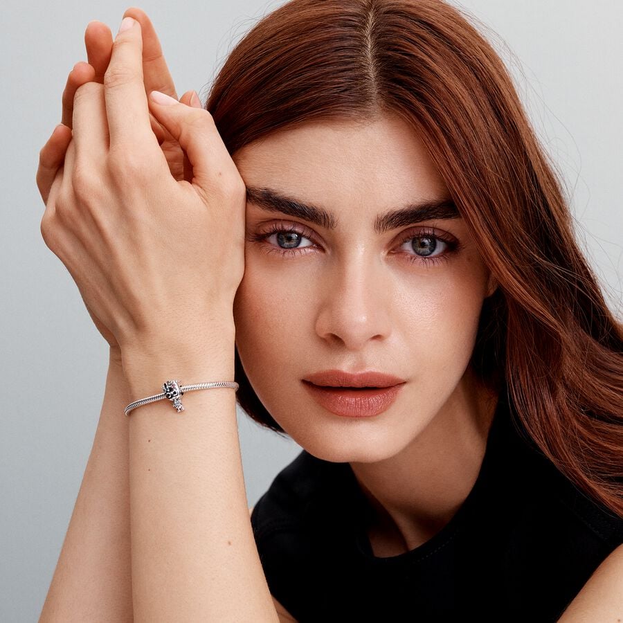 Marvel Groot sterling silver charm with clear and 