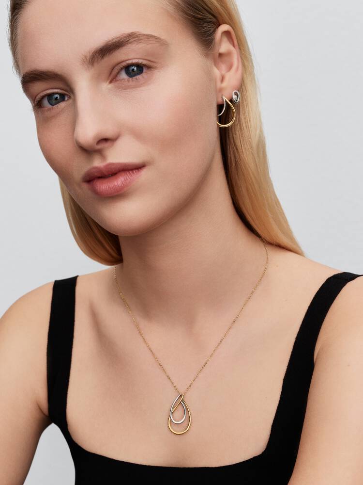 Sterling silver and 14k gold-plated pedant necklac