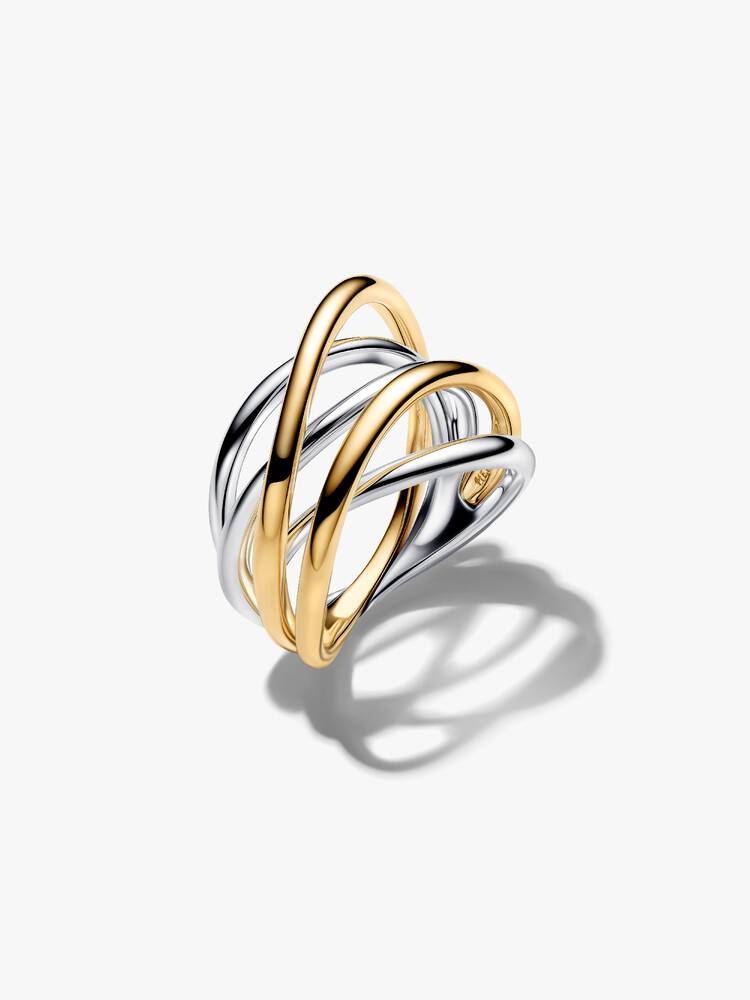 Sterling silver and 14k gold-plated ring