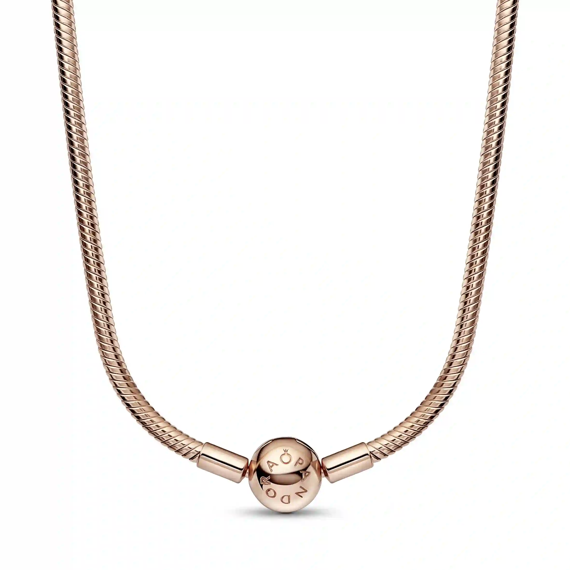 Snake chain 14k rose gold-plated necklace