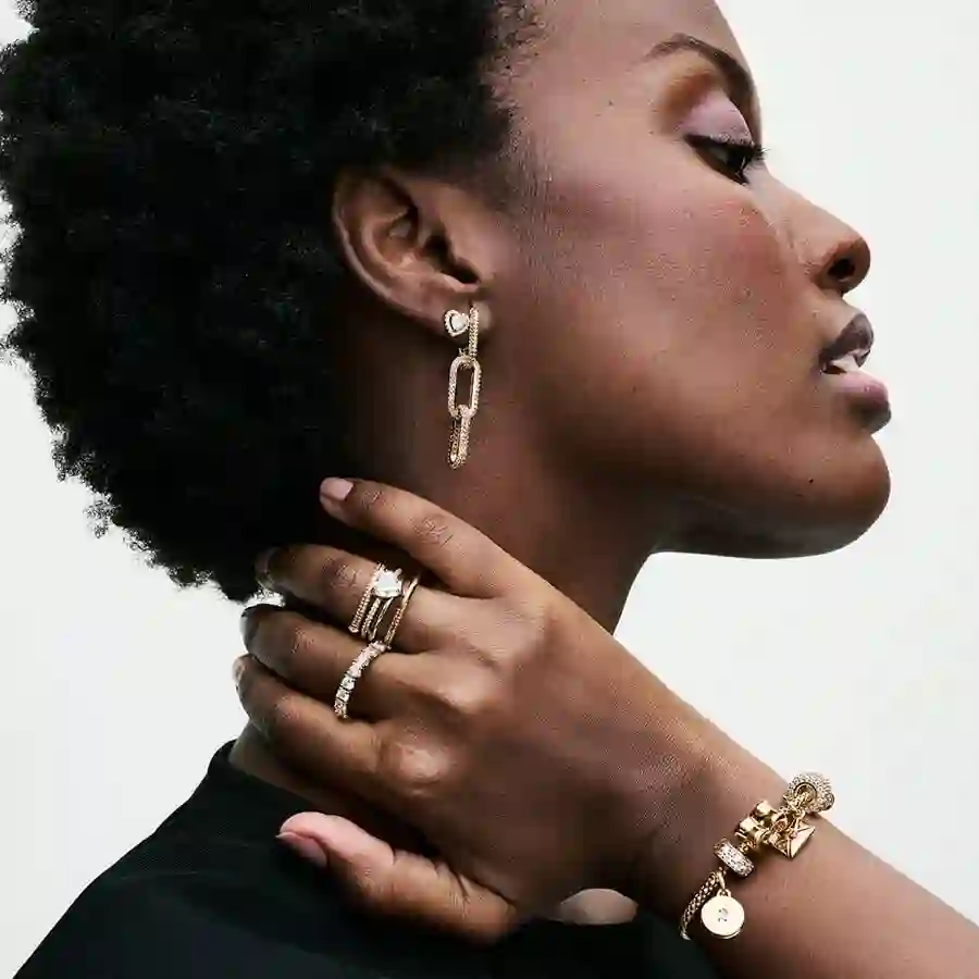 Heart 14k gold-plated ring with clear cubic zircon