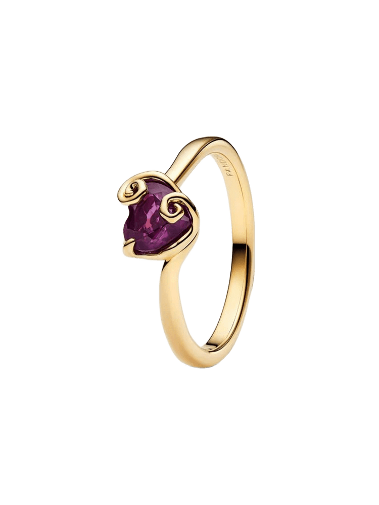 Disney Sally 14k gold-plated ring with violet purple crystal