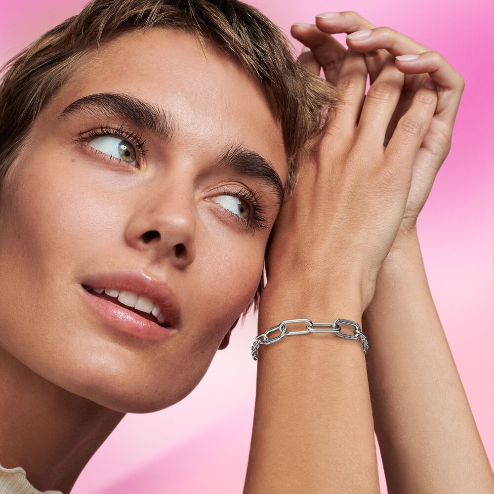 Sterling silver link bracelet