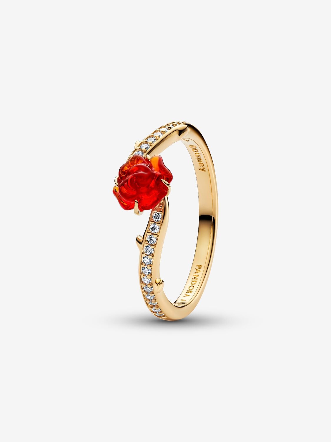 Disney Beauty and The Beast Rose 14k gold-plated r