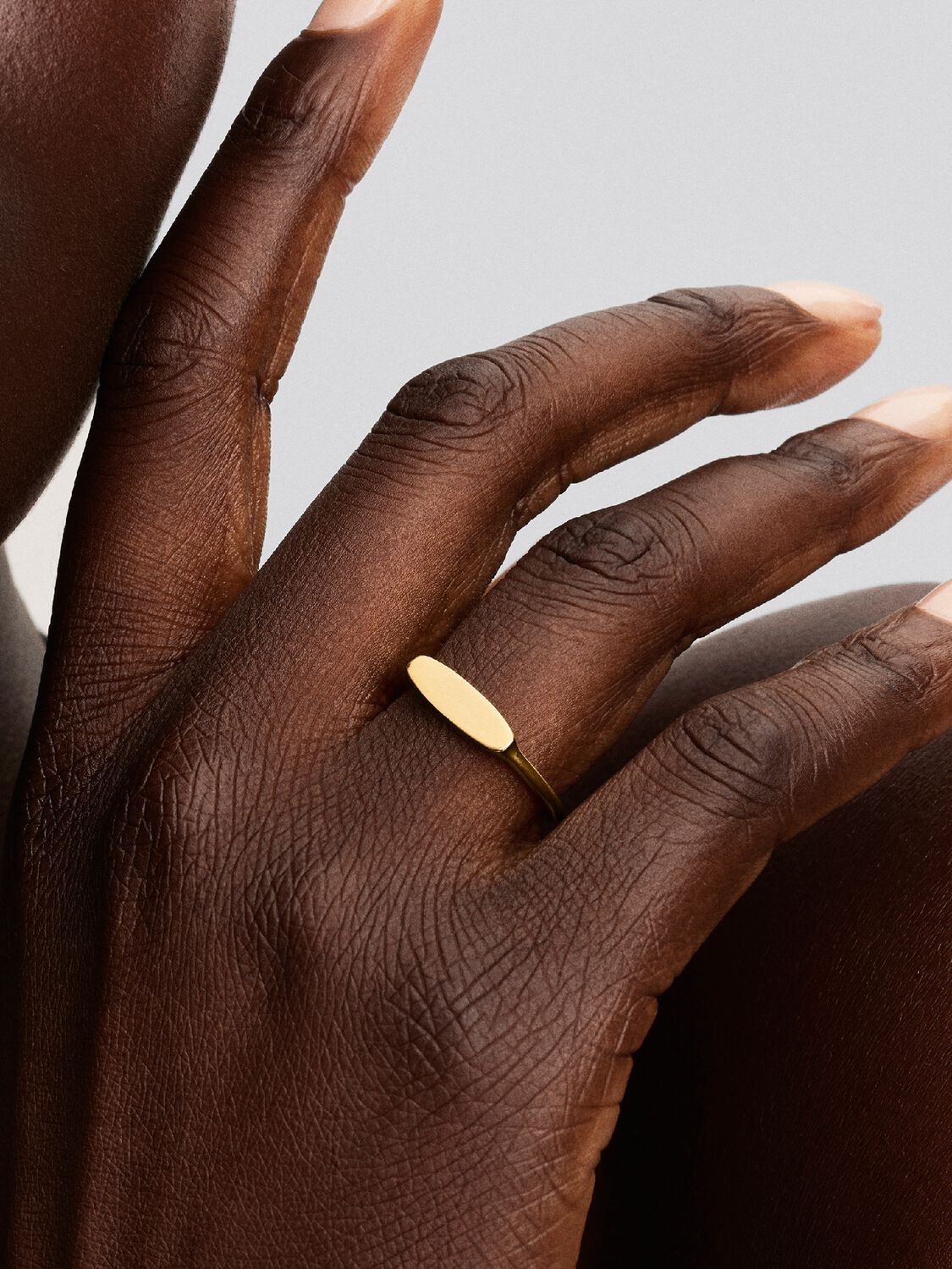 Engravable 14k gold-plated ring