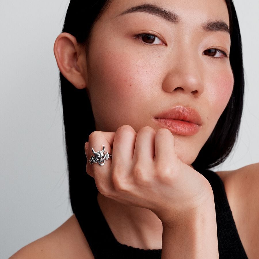 Project Red sterling silver ring