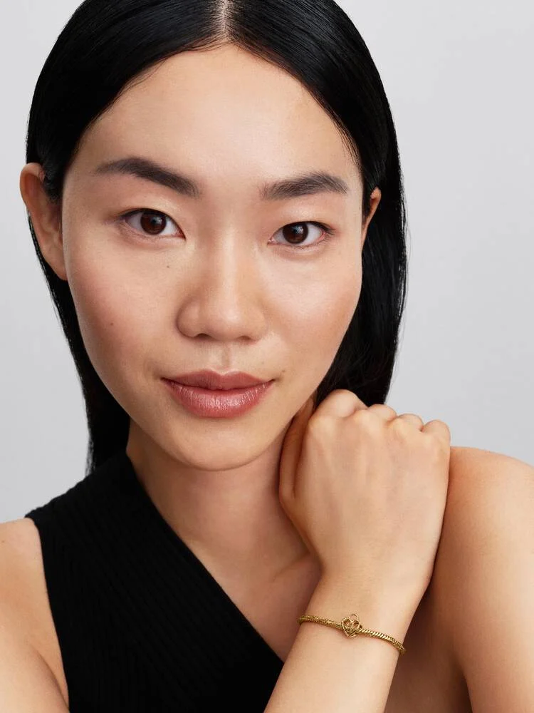 Heart padlock 14k gold-plated charm