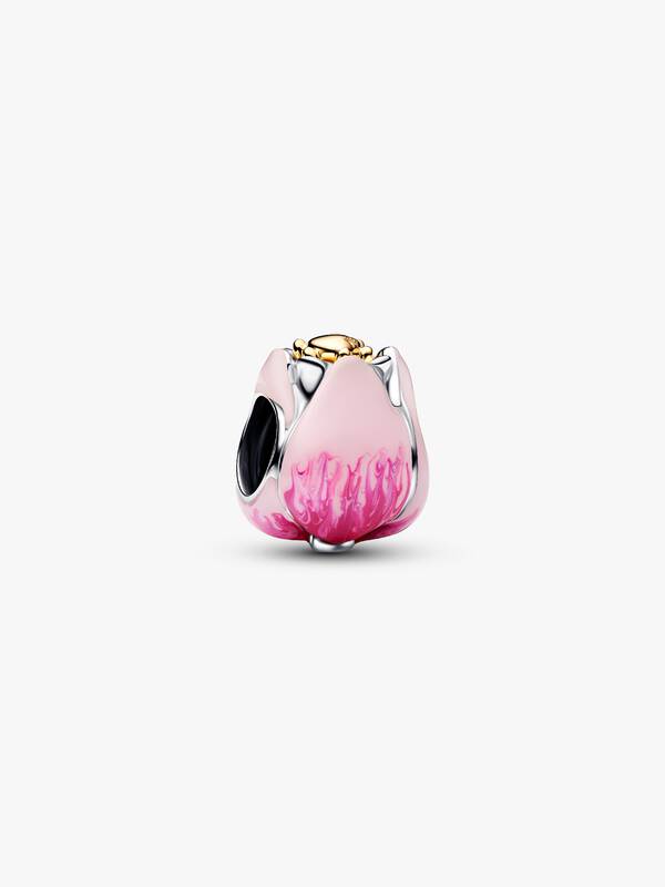 Tulip sterling silver and 14k gold-plated charm wi