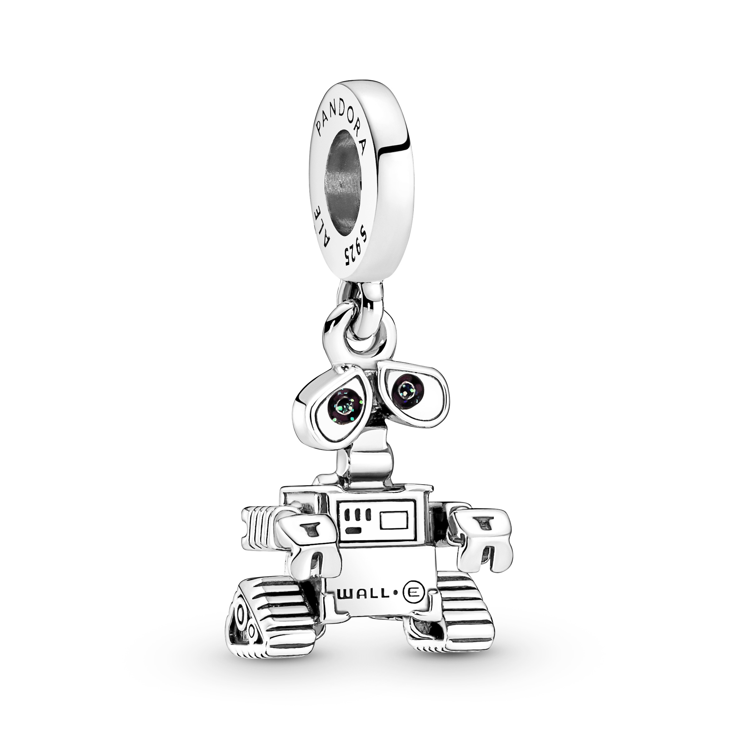 Disney Pixar Wall-E sterling silver dangle with gl