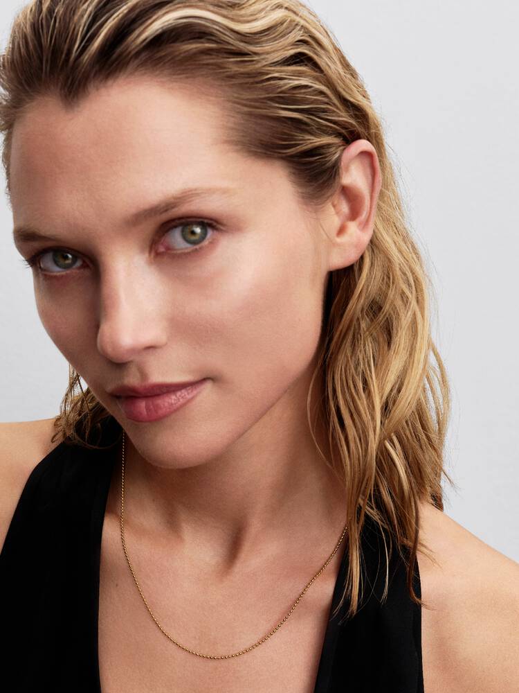 14k gold-plated ball chain