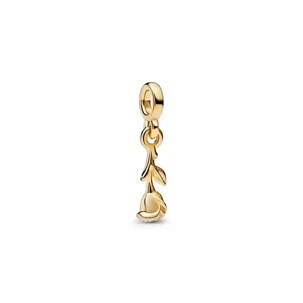 Rose 14k gold-plated mini dangle