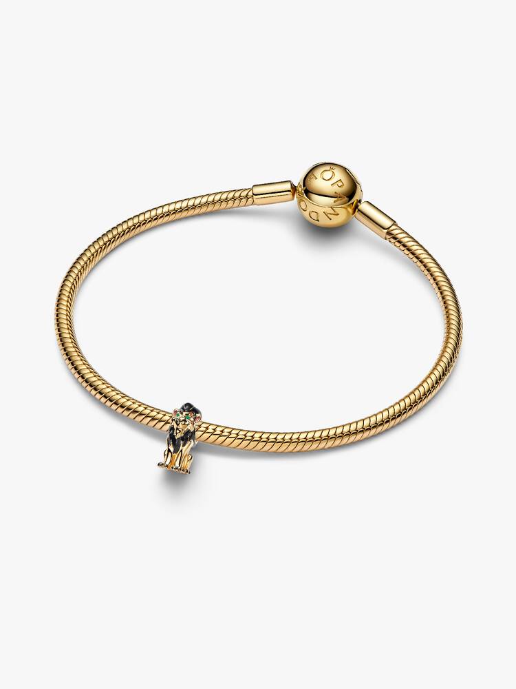 Disney Scar 14k gold-plated charm with black, green and brown enamel