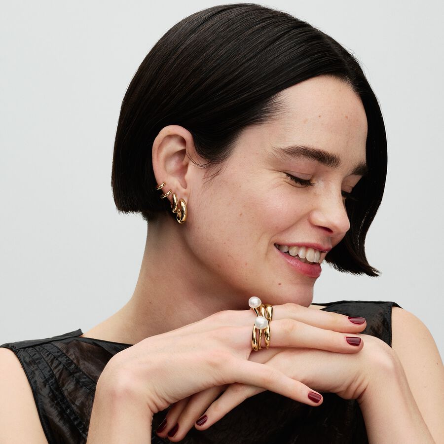 14k Gold-plated hoop earrings