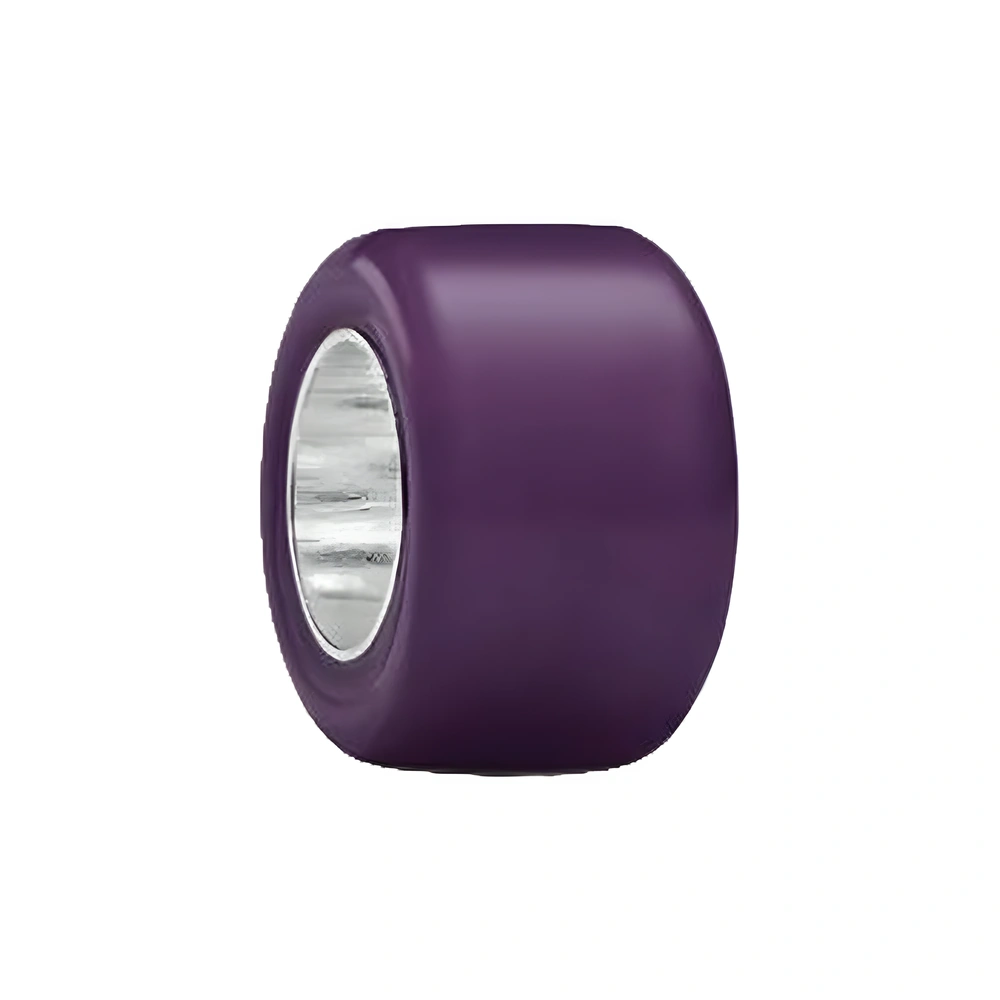 Sterling silver mini charm with purple Murano glass