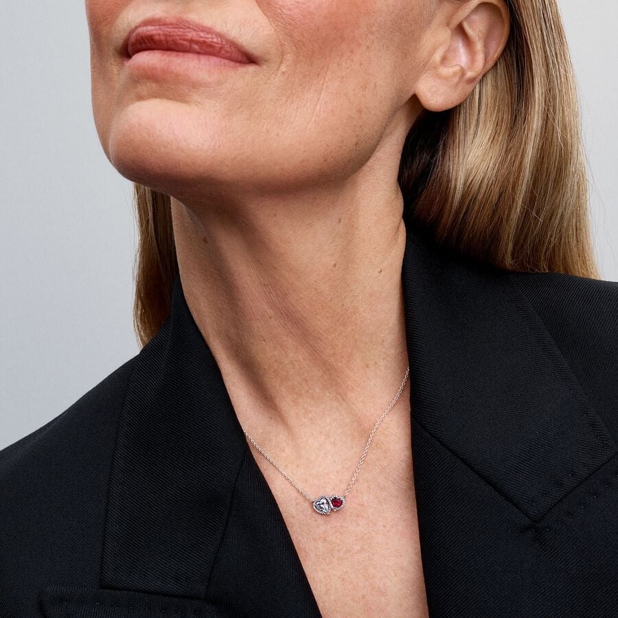 Hearts sterling silver collier with cherries jubil