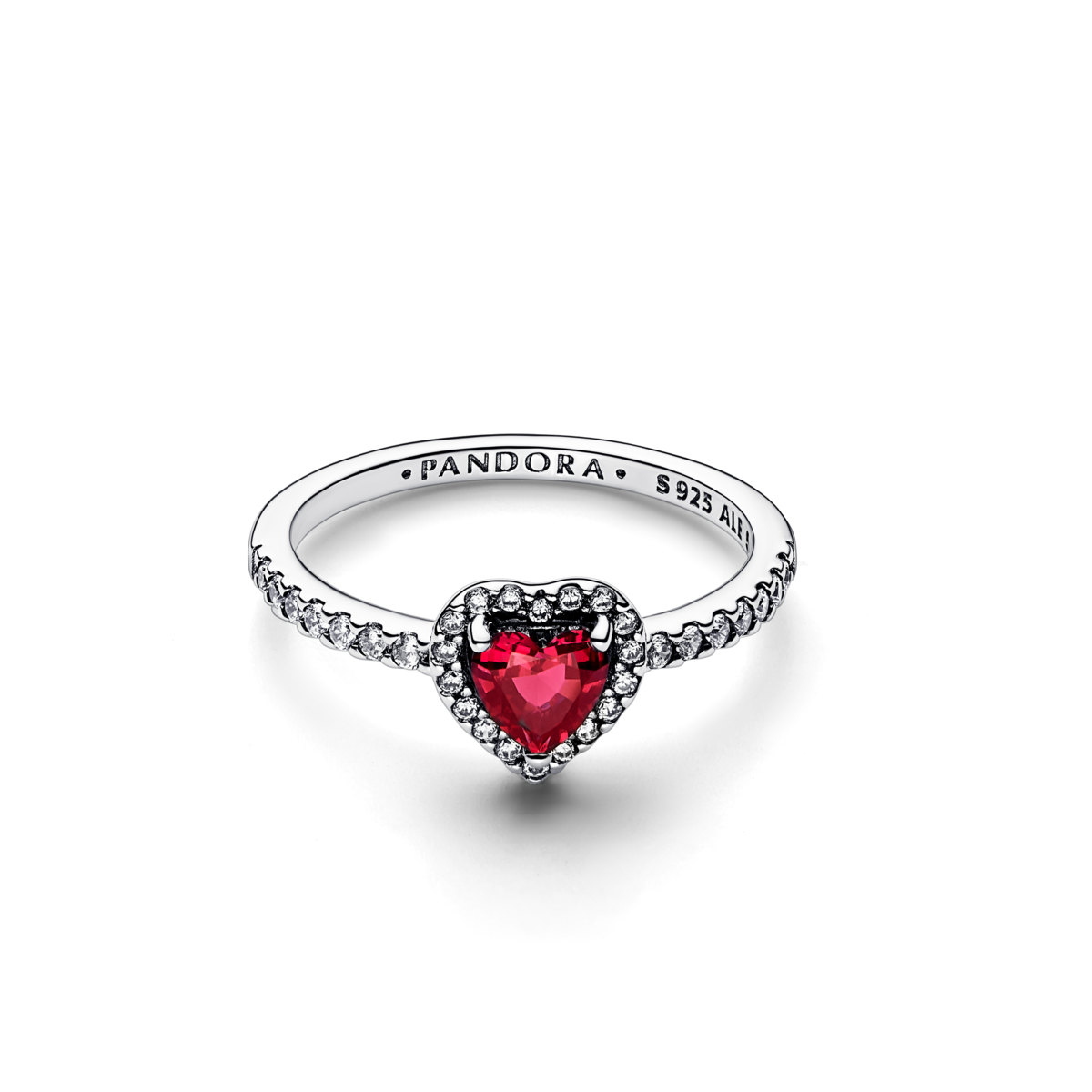 Heart sterling silver ring with cherries jubilee r
