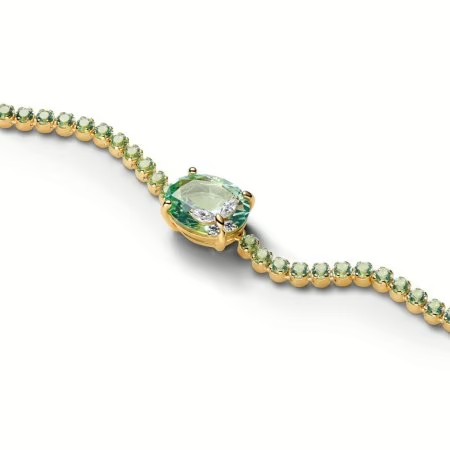 Butterfly 14k gold-plated slider tennis bracelet w