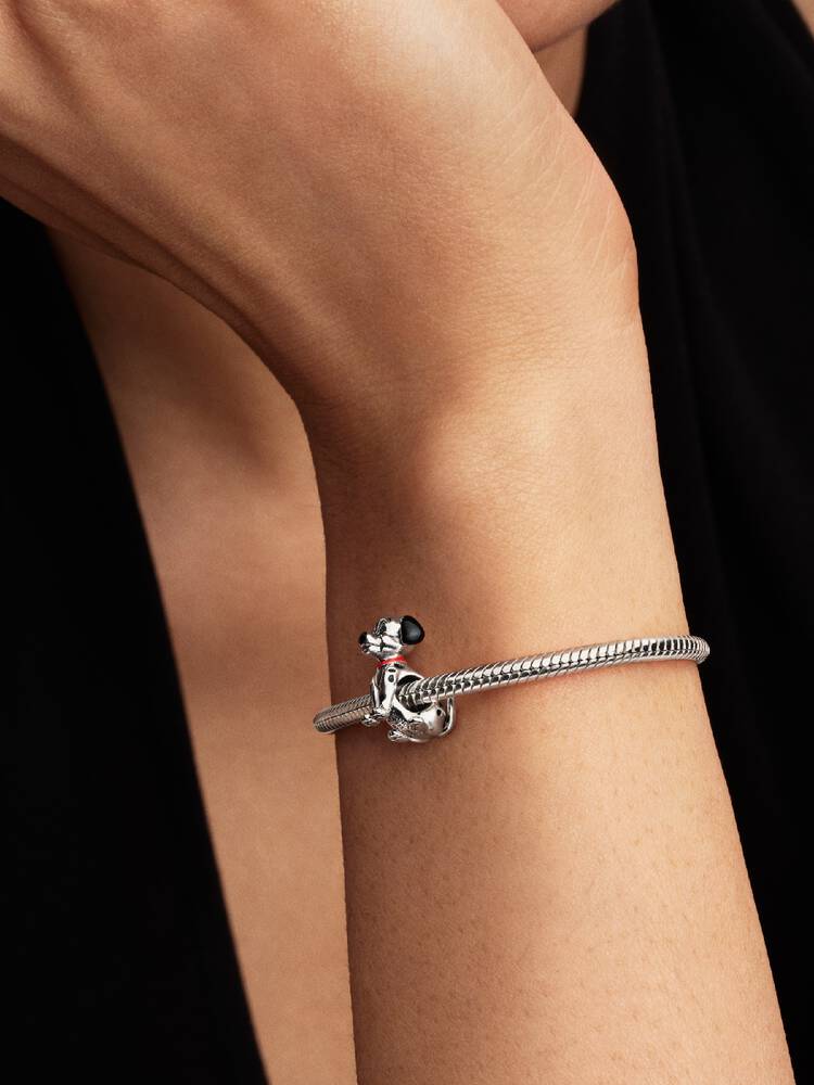 Disney Patch sterling sillver charm with red, pink