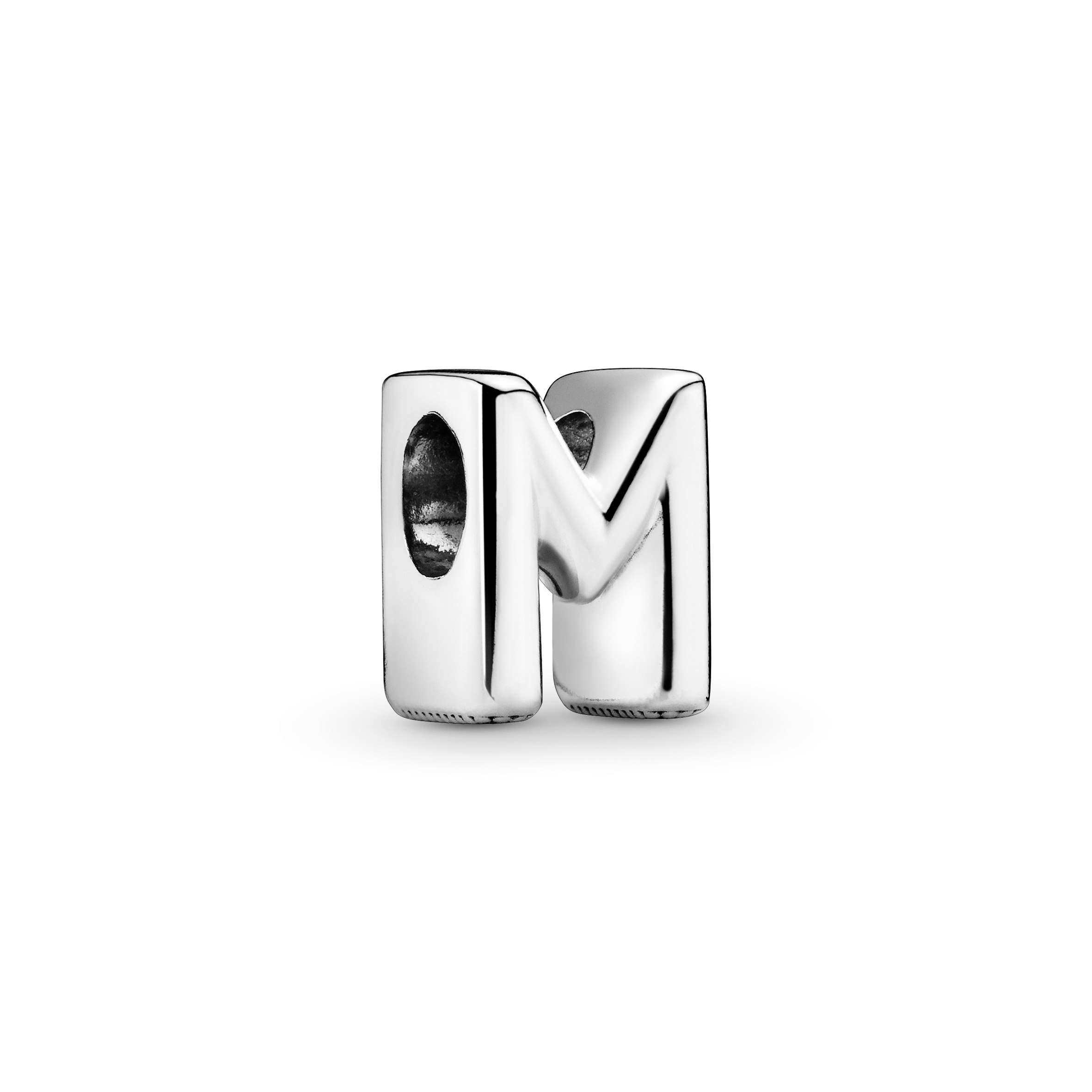 Letter M silver charm