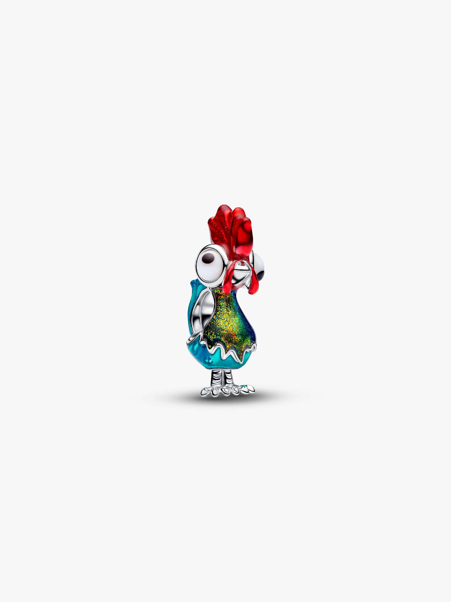 Disney Moana Heihei sterling silver charm with whi