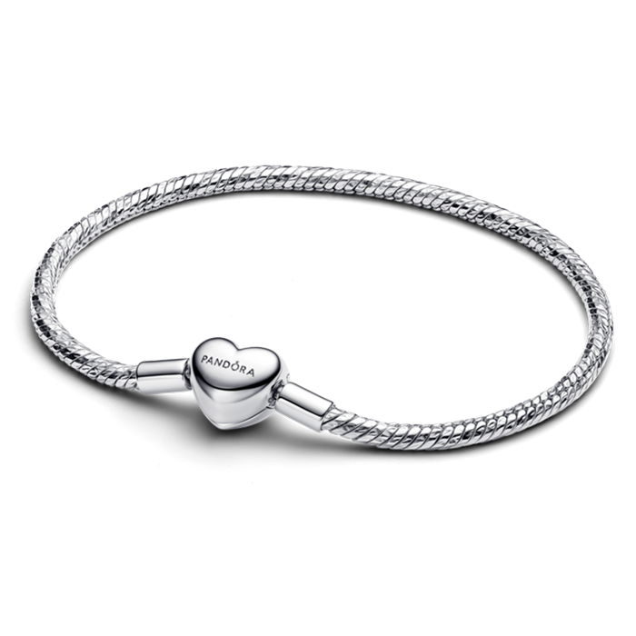 Faceted snake chain sterling silver bracelet with 