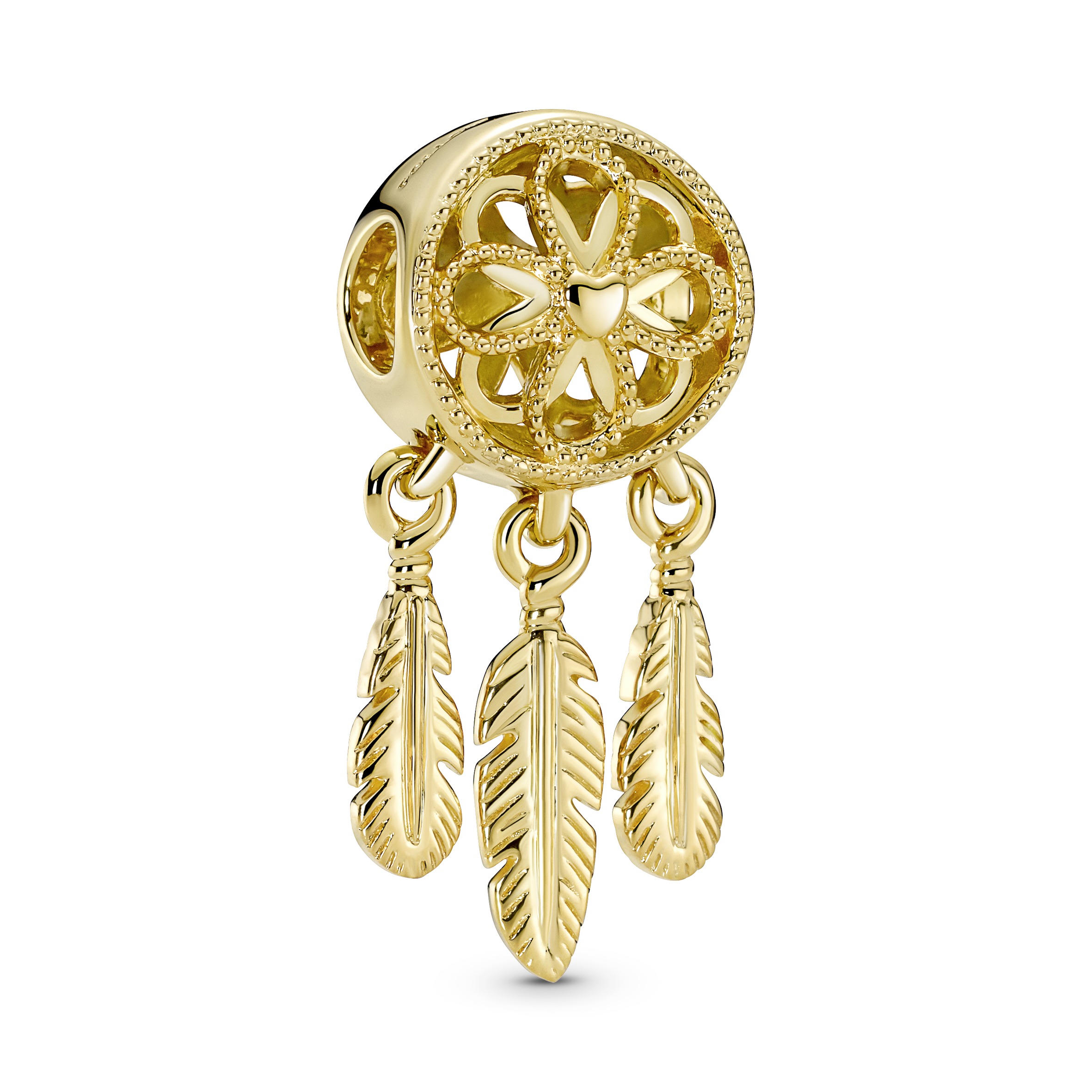 Dreamcatcher 14k gold-plated charm/Шарм