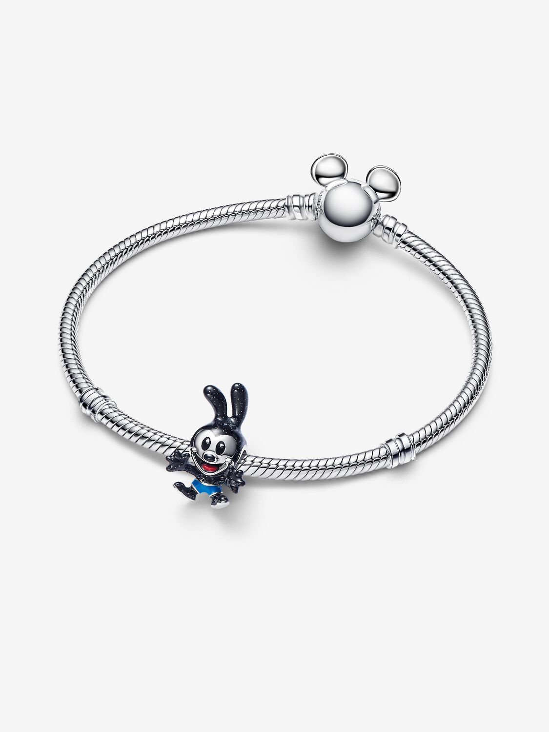 Disney Oswald sterling silver charm with red, blue