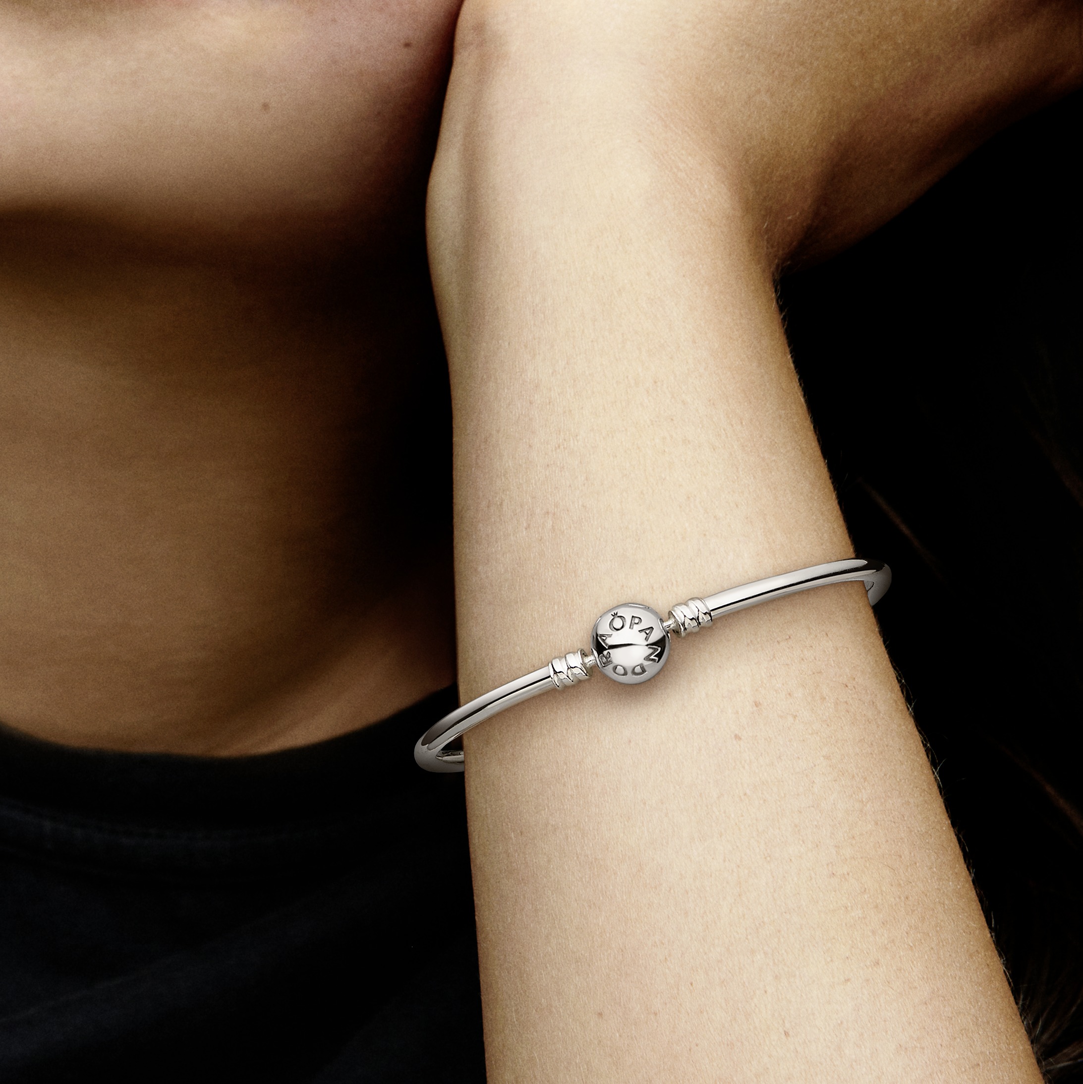 Silver bangle bracelet