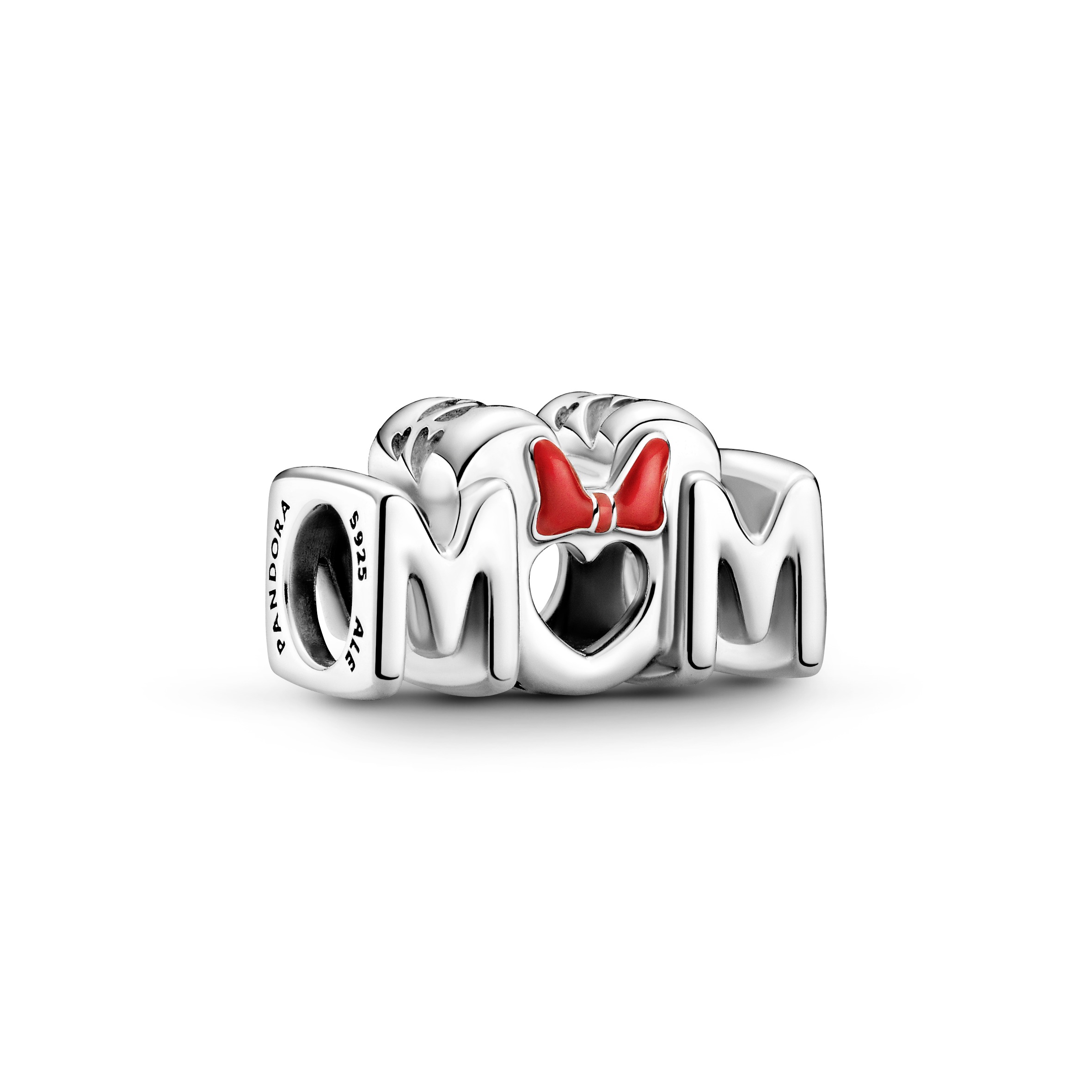 Disney Minnie Mum sterling silver charm with red e