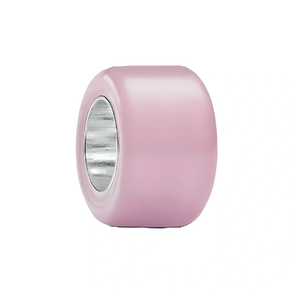 Sterling silver mini charm with pink Murano glass