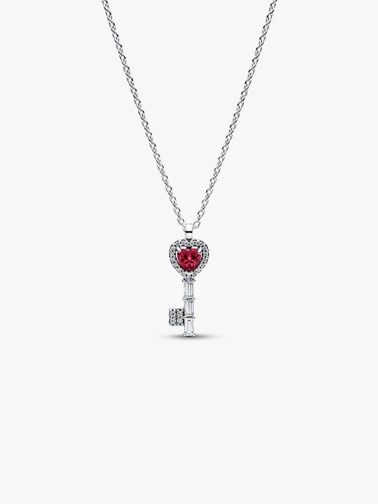 Heart key sterling silver collier with cherries ju
