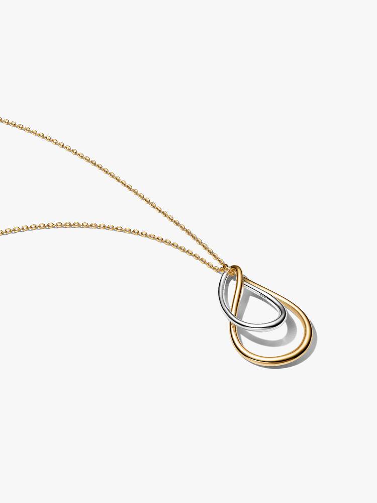 Sterling silver and 14k gold-plated pedant necklac