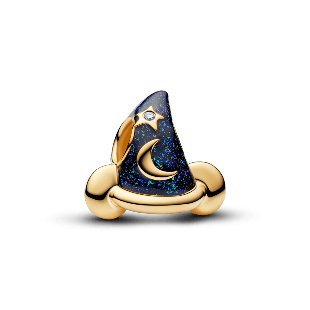 Disney Sorcerers hat 14k gold-plated charm with 0.