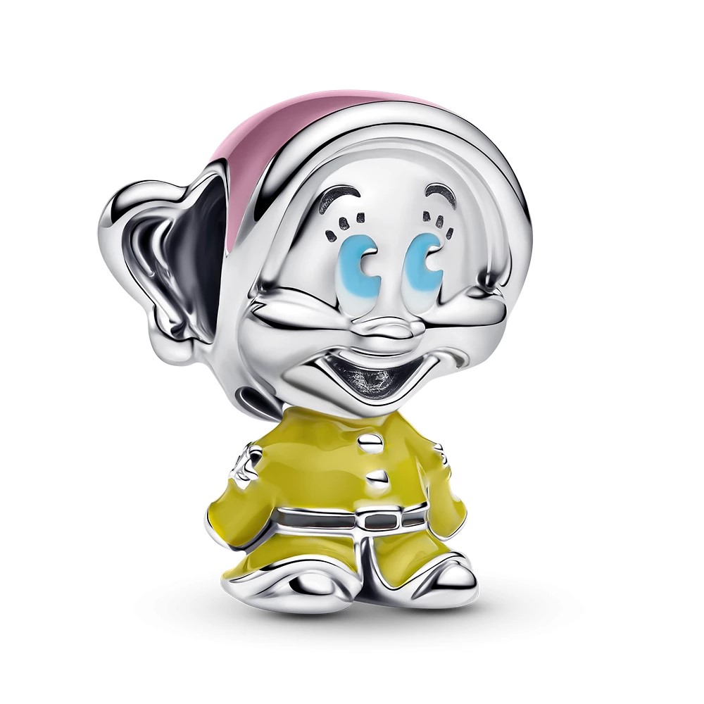 Disney Dopey sterling silver charm with purple, bl