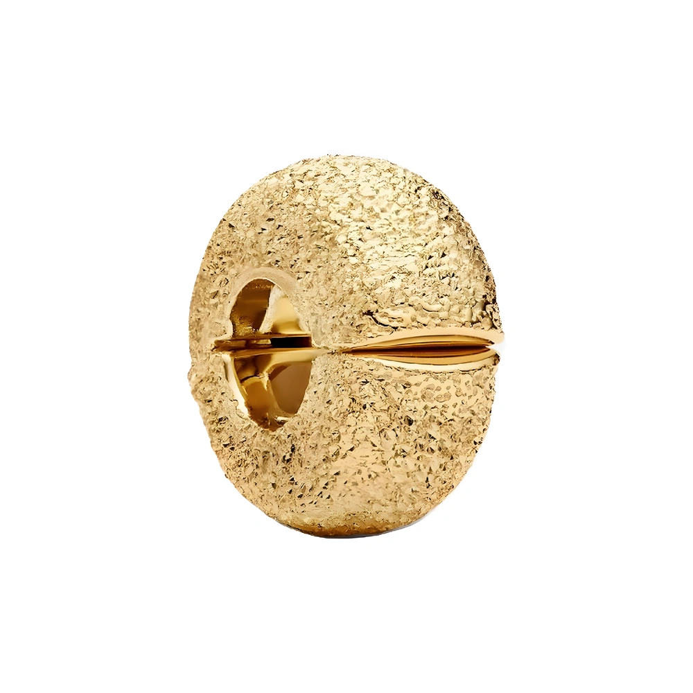 14k gold-plated diamond pointed mini clip with silicone grip