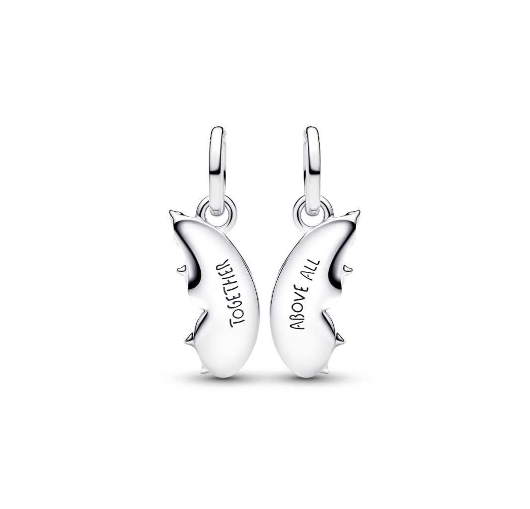 Butterfly sterling silver splittable dangle with c