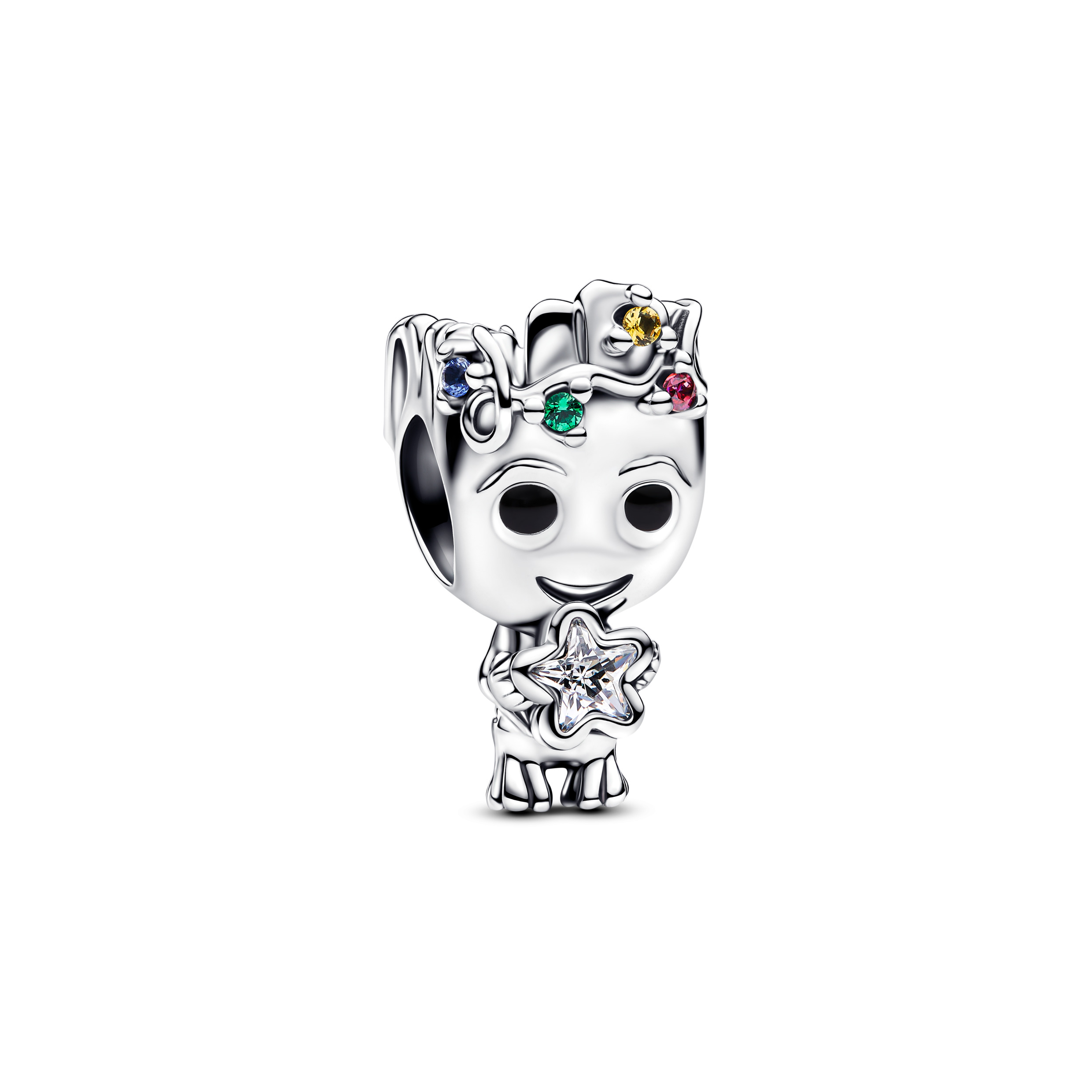 Marvel Groot sterling silver charm with clear and 