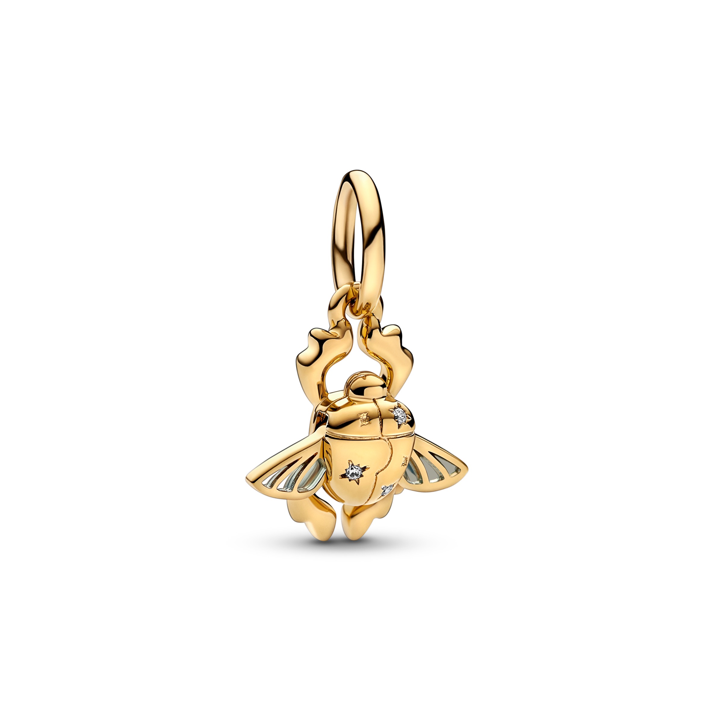 Disney Aladdin beetle 14k gold-plated dangle with 