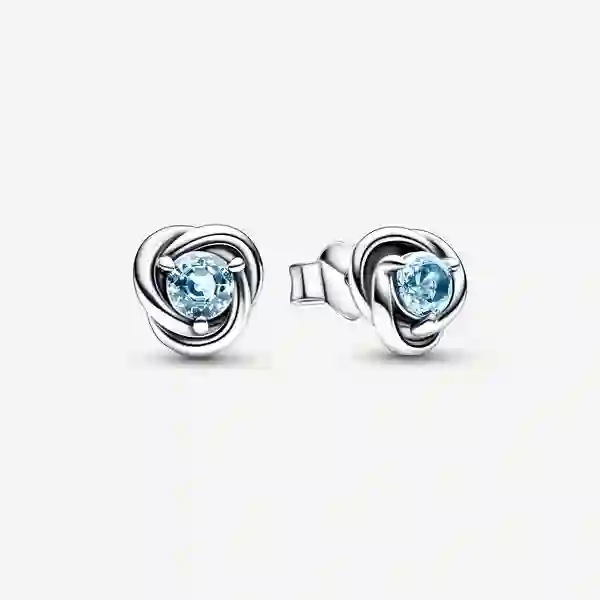 Sterling silver stud earrings with sea aqua blue c