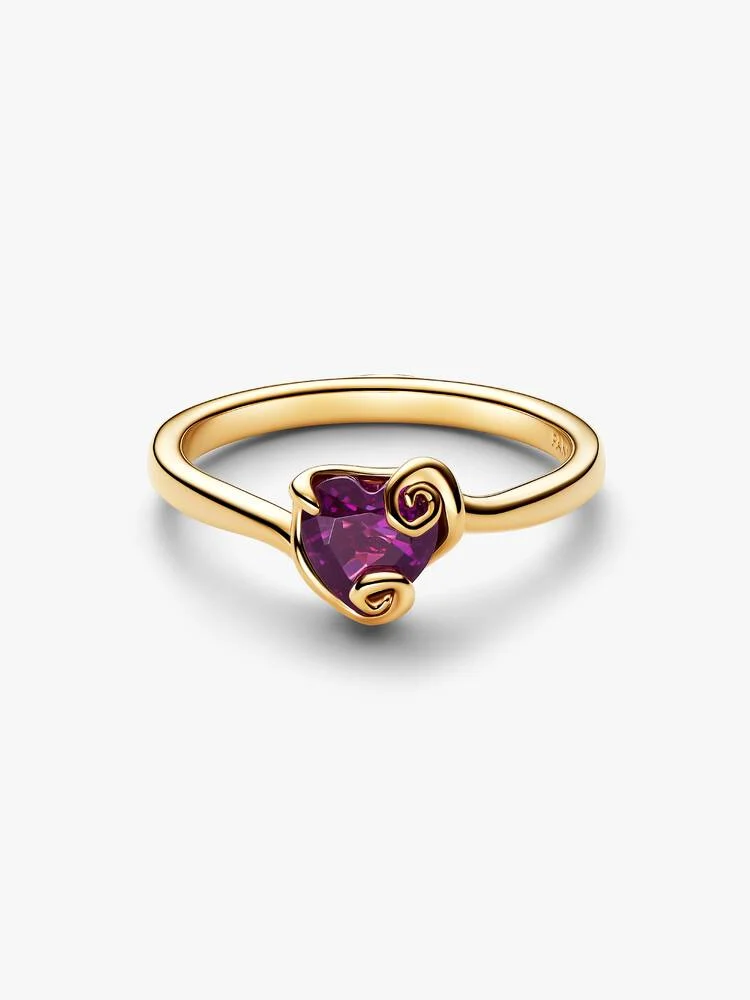 Disney Sally 14k gold-plated ring with violet purple crystal