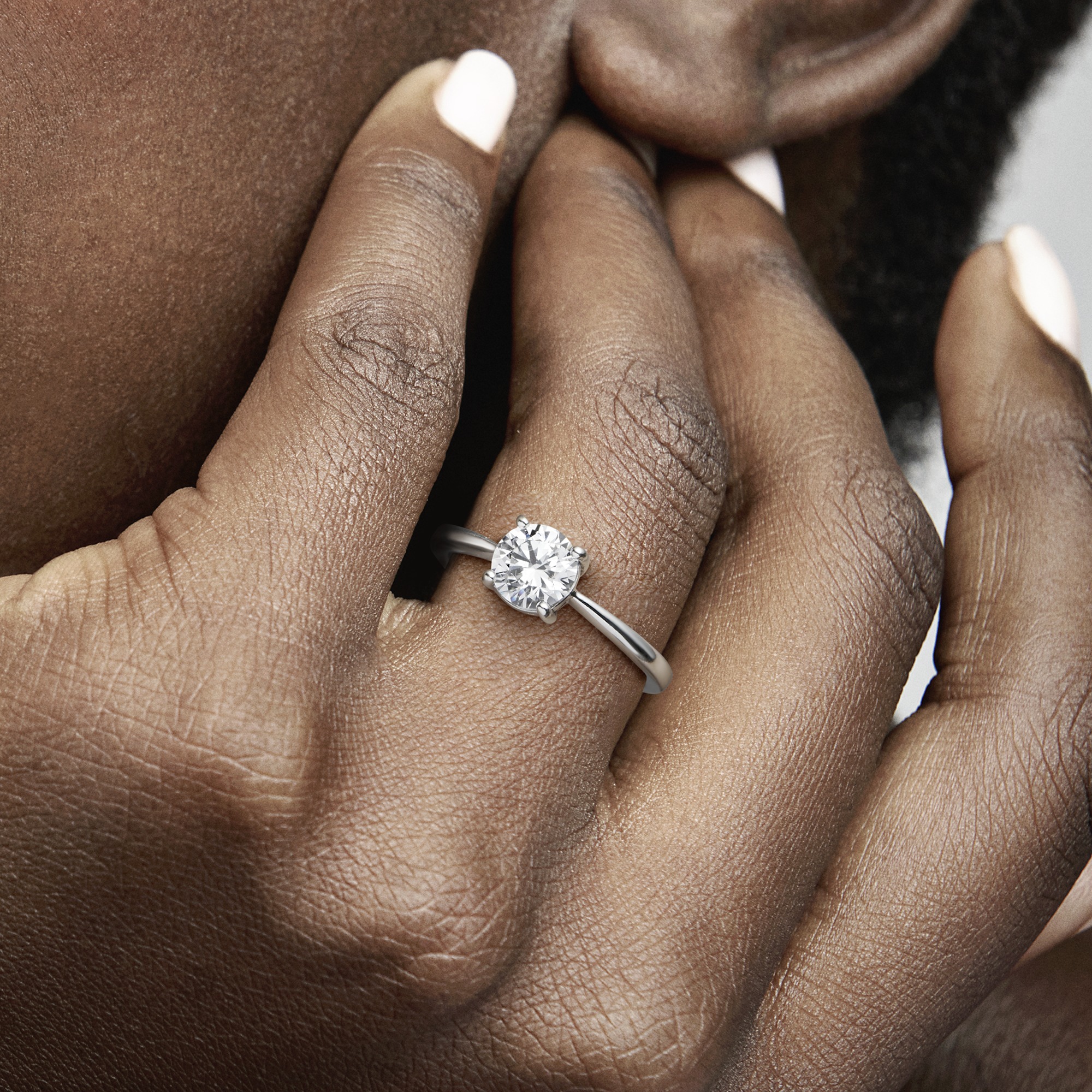 Sterling silver ring with clear cubic zirconia