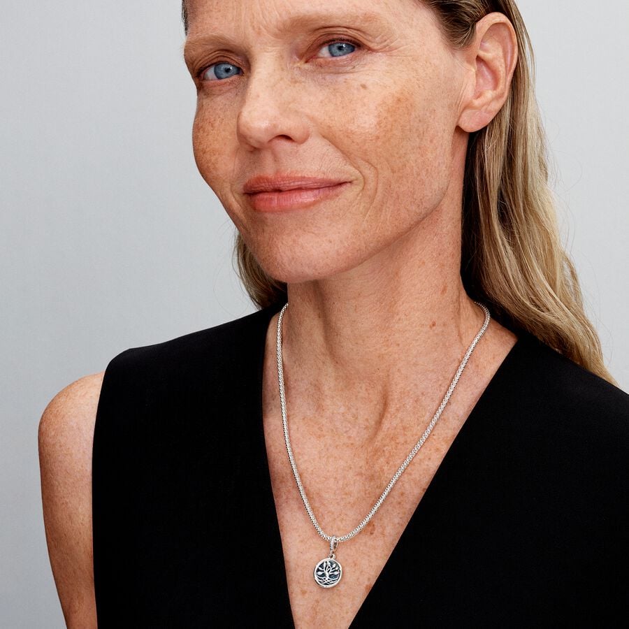 Infinity tree sterling silver double dangle with c