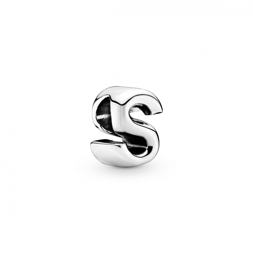 Letter S silver charm