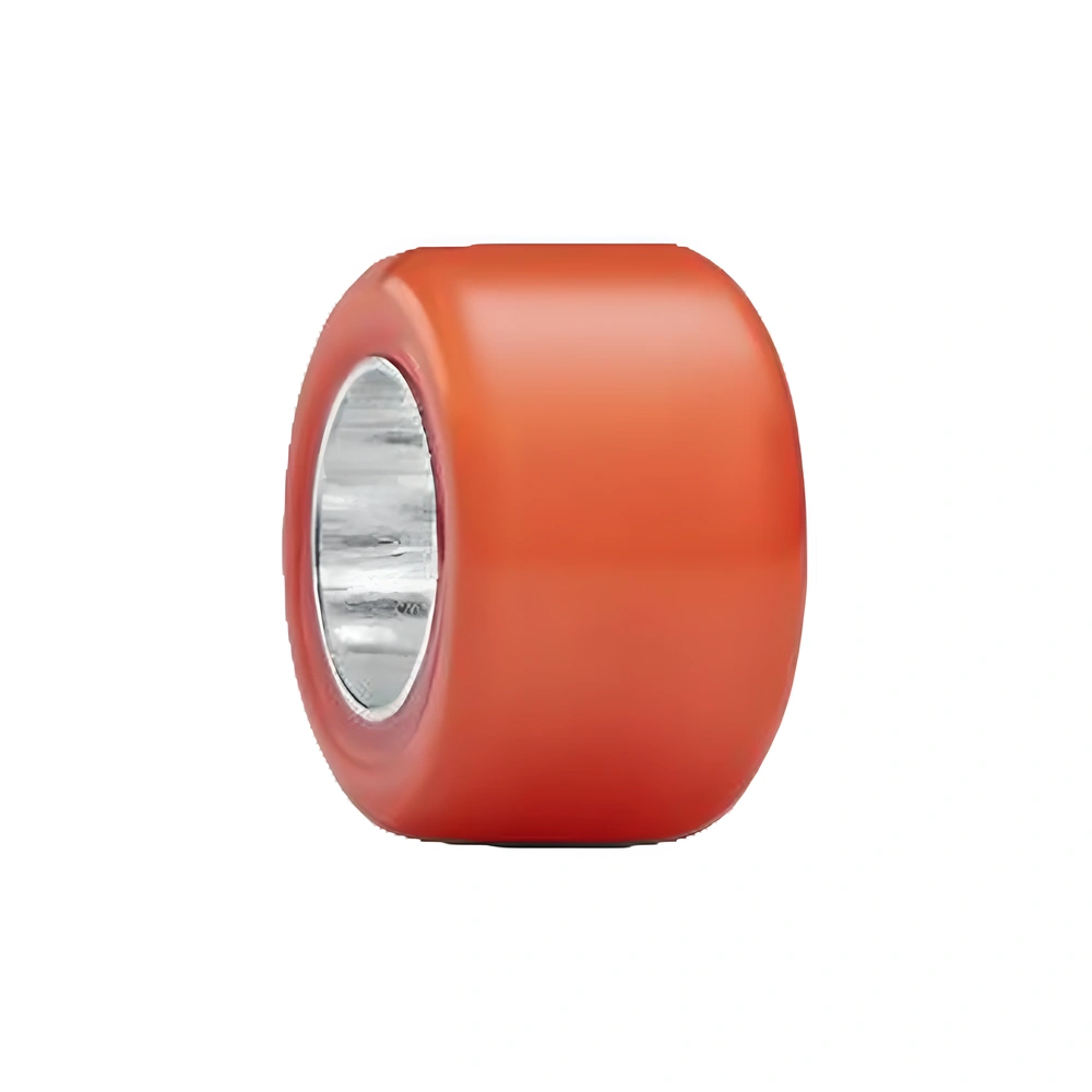 Sterling silver mini charm with orange Murano glass