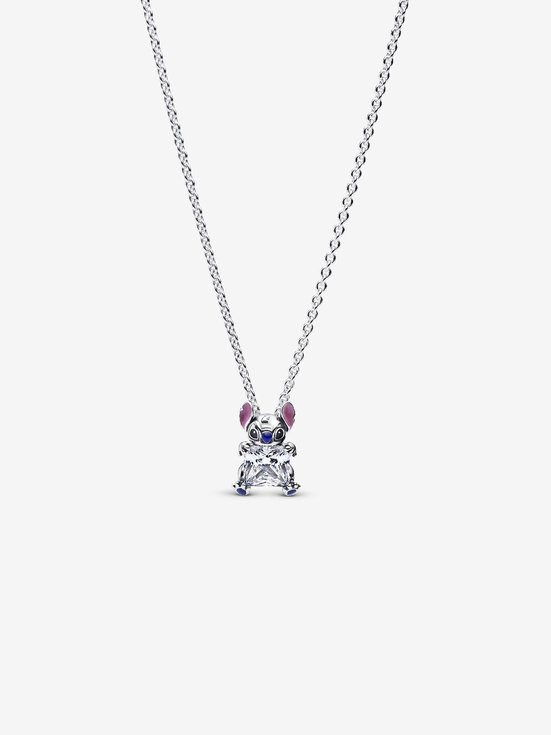 Disney Stitch pendant necklace with clear cubic zi