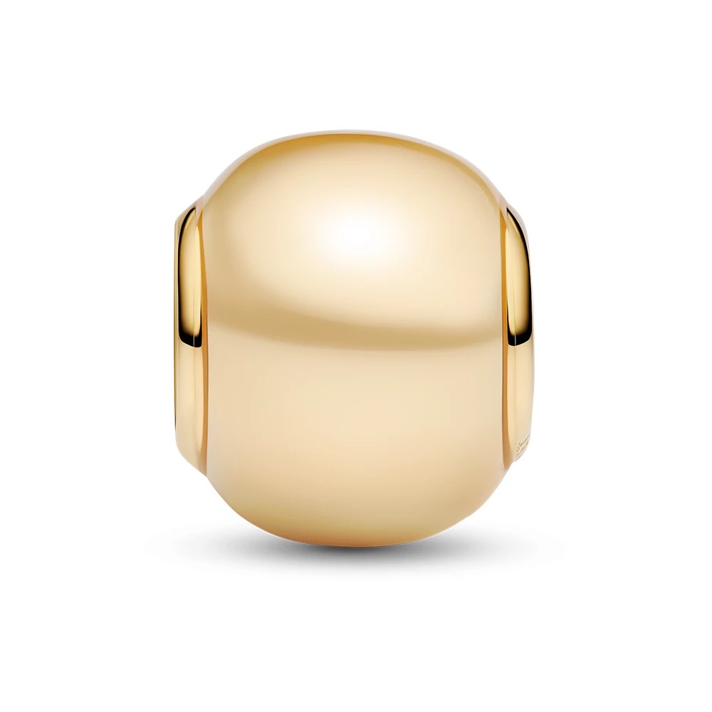 14k Gold-plated charm with yellow lacquered artifi