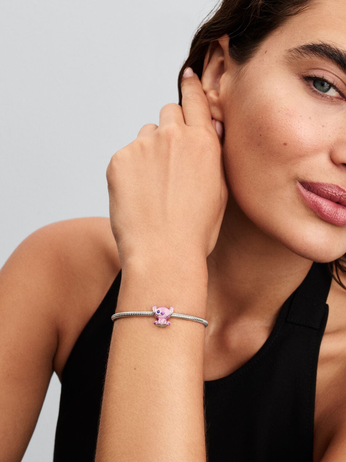 Disney Angel sterling silver charm with purple and