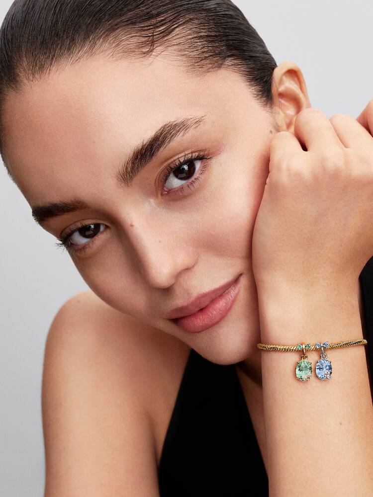 Bee and butterfly sterling silver and 14k gold-pla