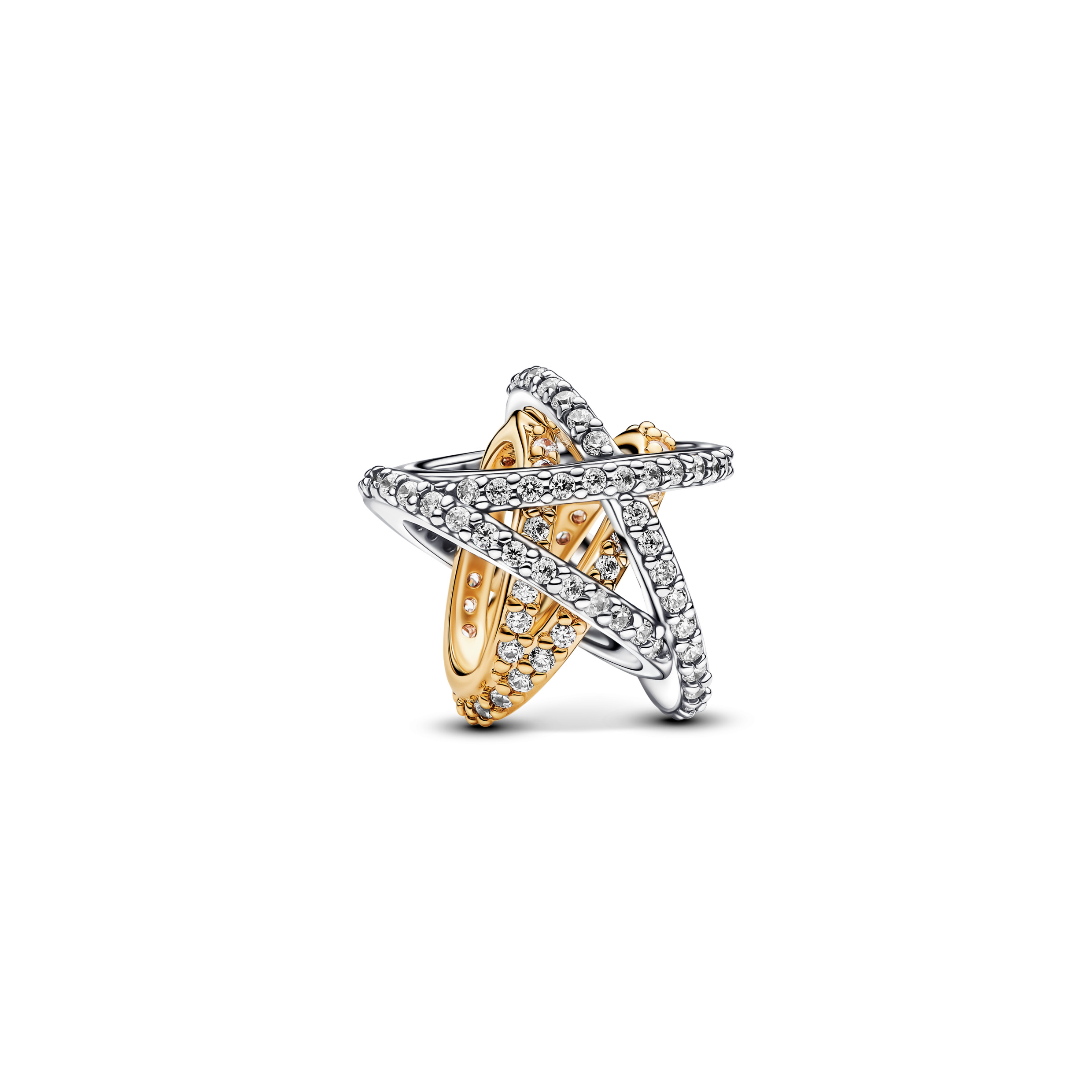 Star sterling silver and 14k gold-plated charm wit