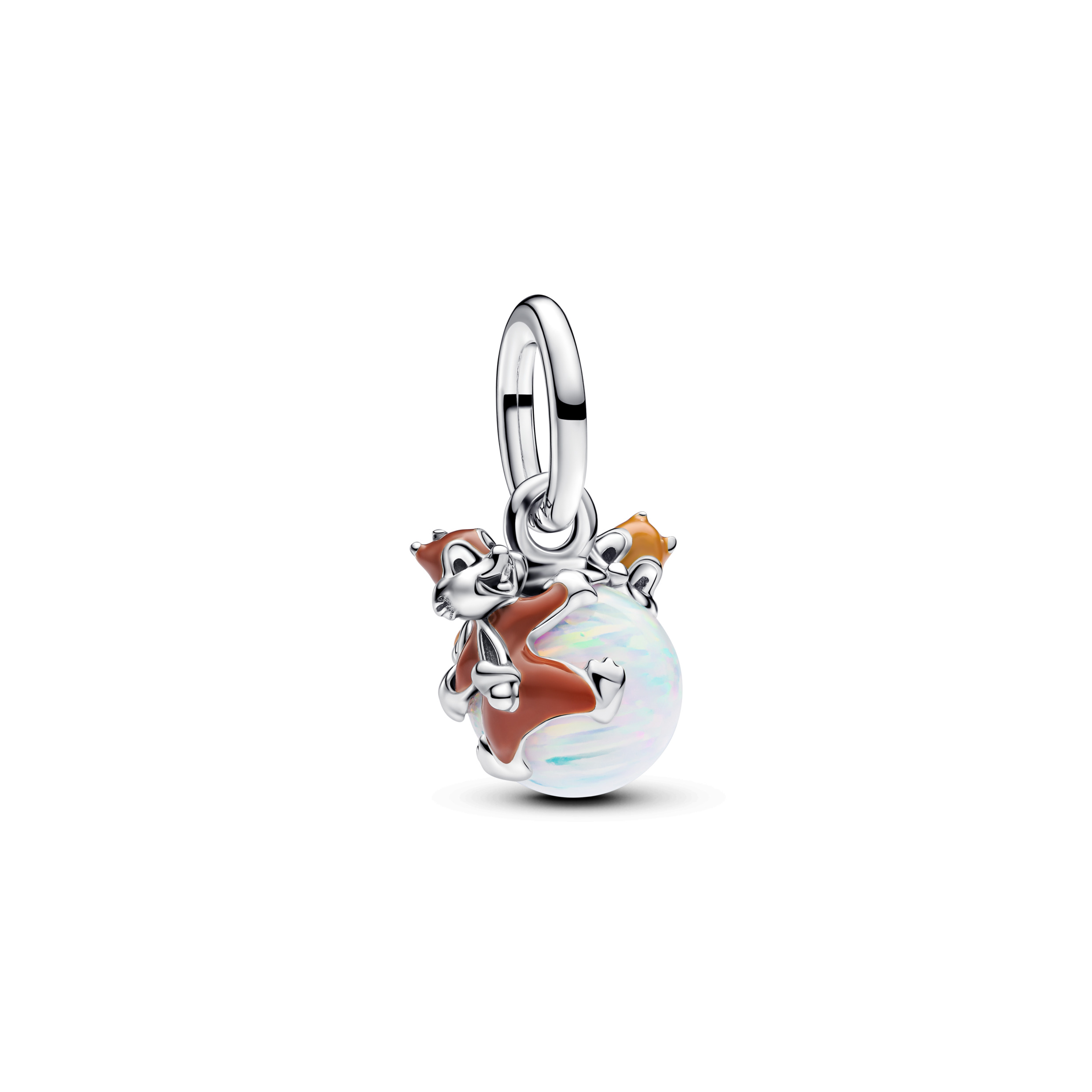 Disney Chip and Dale sterling silver dangle with w